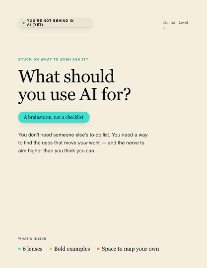 What Should You Use AI For? — cover
